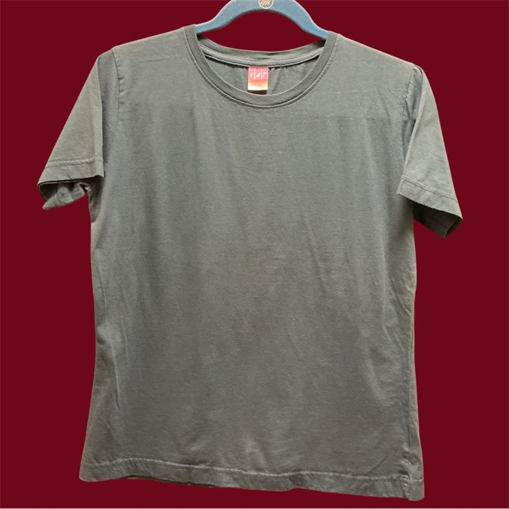 Classic Crew Neck T-Shirt Slate Blue. LAT 100% cotton. Medium. NEW!
